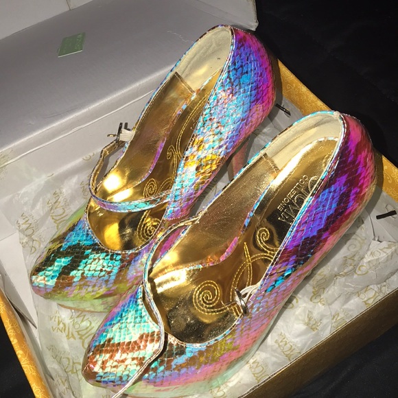 Green multi snake heels - Picture 4 of 7